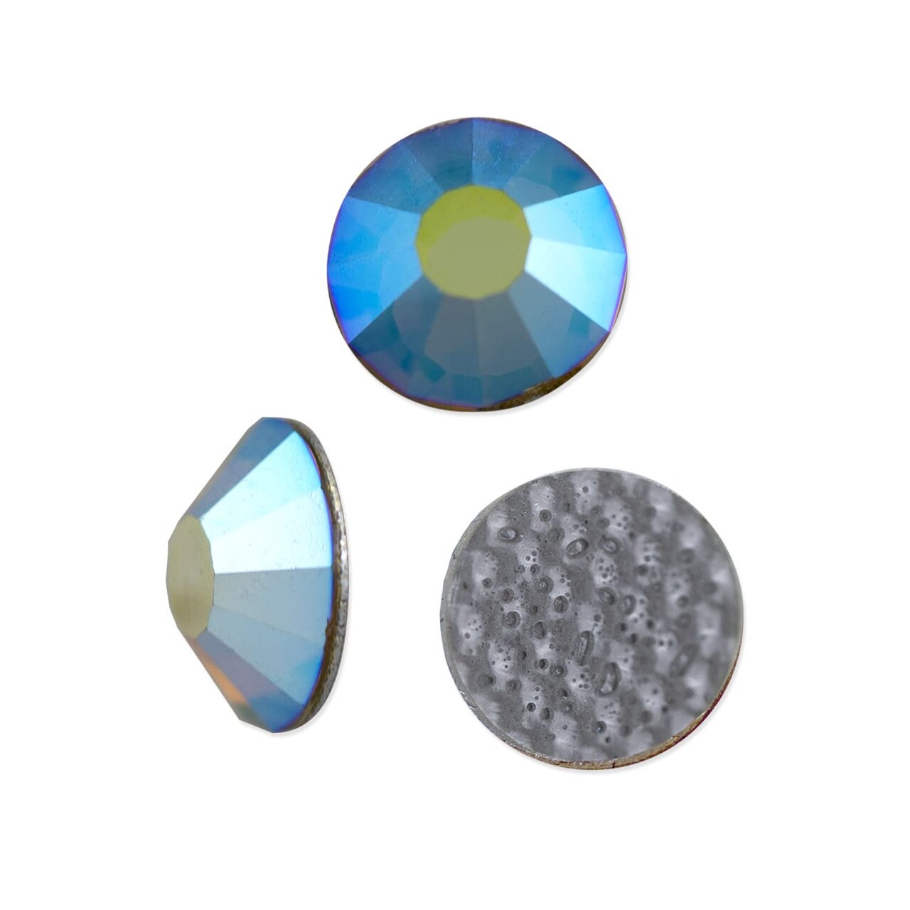 Preciosa Crystal VIVA12 Hotfix Rhinestone 3mm (SS12) Black Diamond AB (Package of 50)